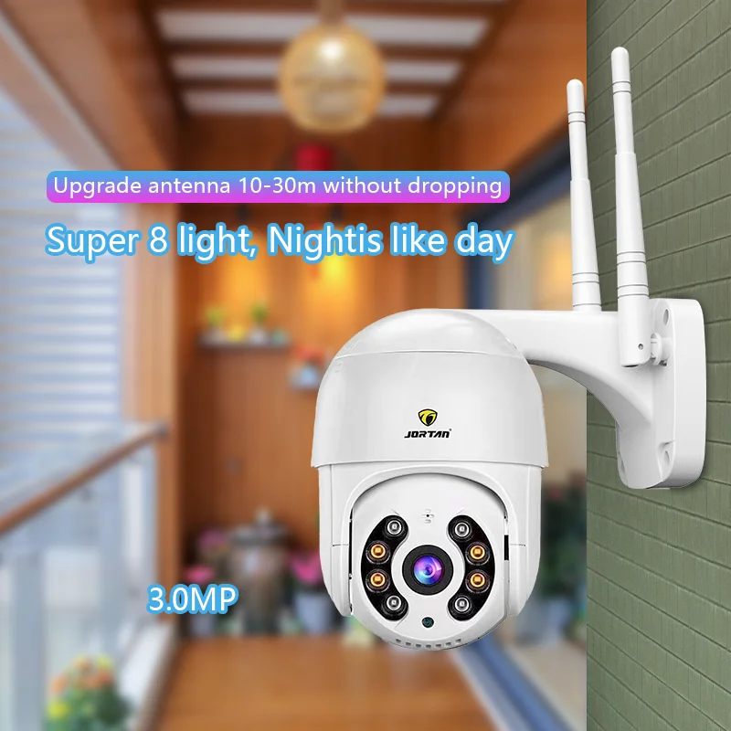 2MP مراقبة فيديو في الهواء الطلق PTZ IP كاميرا بشكل قبة كاميرا المنزل الخارجية خارج الذكية واي فاي Colornigth للرؤية الليلية شاشة الكاميرا