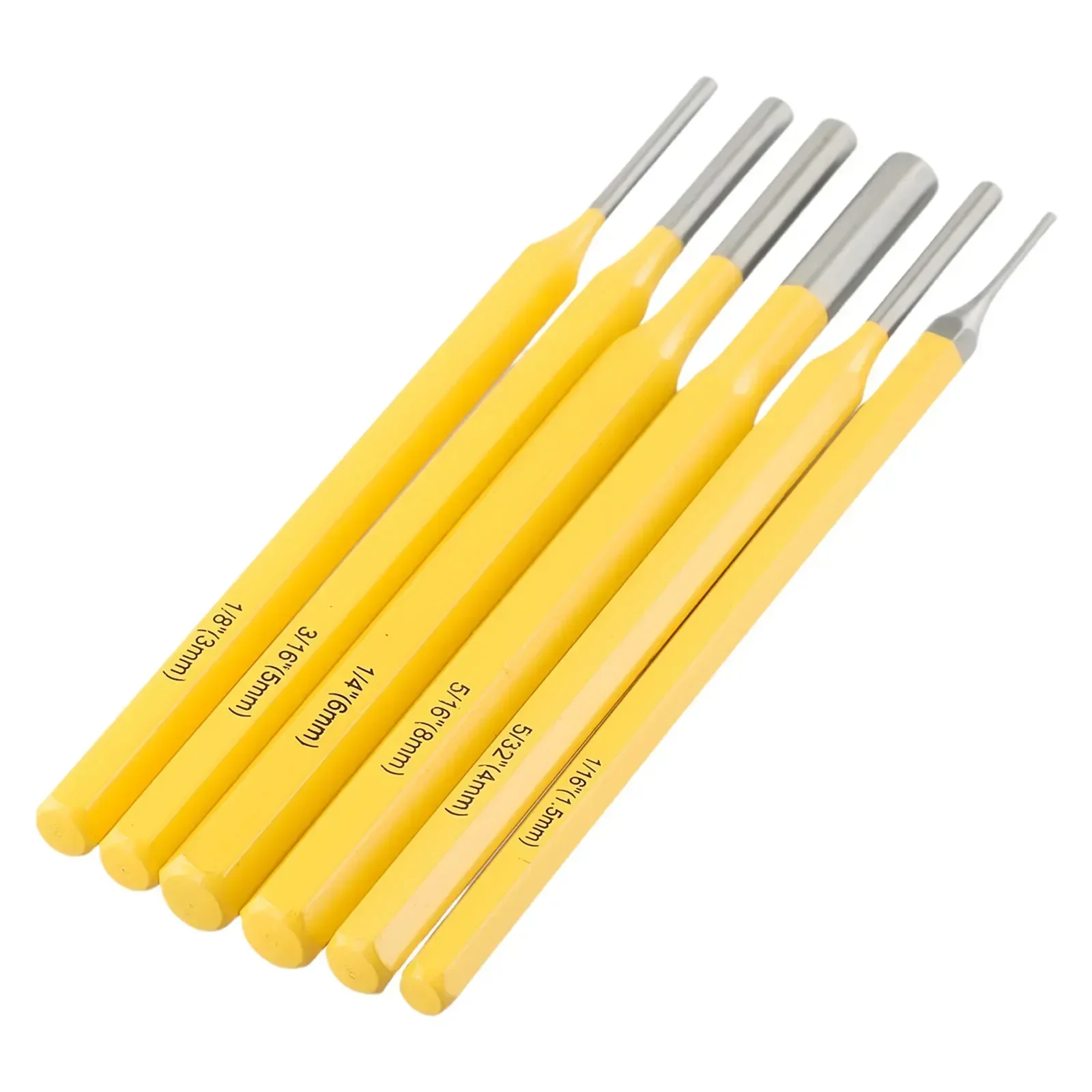 Chisel, Cone Punch, 6-piece Set, Cylindrical Punch, Center Punch, Chisel, Woodworking Drill, Woodworking Punch Set