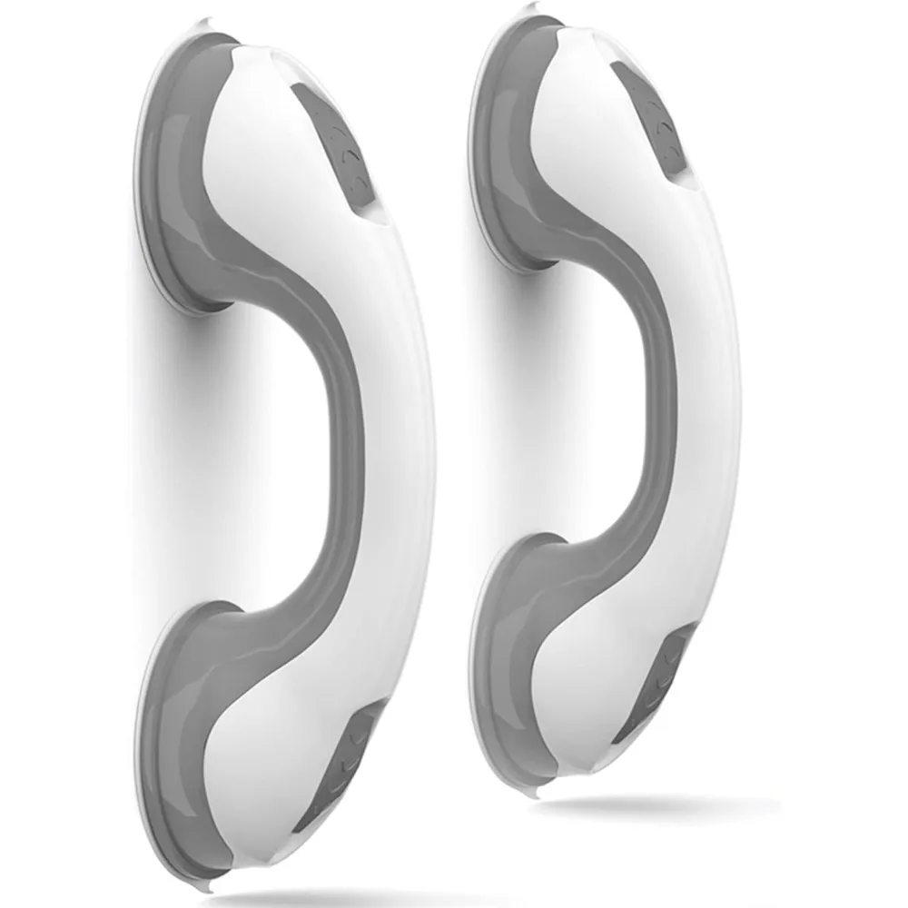 

Nl'aahcé поручни для душа сверхмощные (2 шт.) 12-дюймовые поручни, совместимые с ada для пожилых людей, ручки для душа для пожилых людей, всасывание h