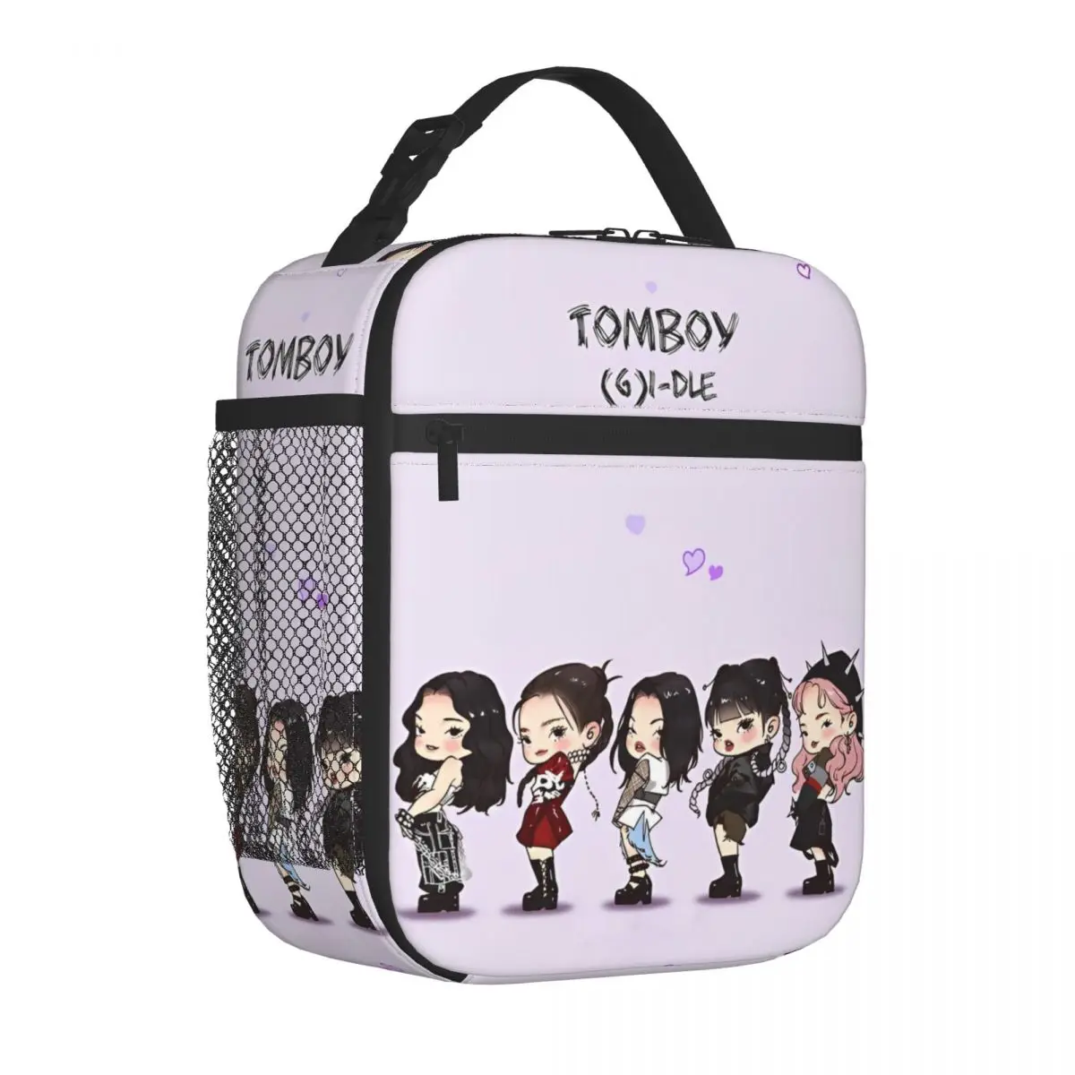 (G) I-Dle Girl Group Insulated Lunch Bag Thermal Bag Meal Container K-Pop Leakproof Lunch Box Food Storage Bags School Travel