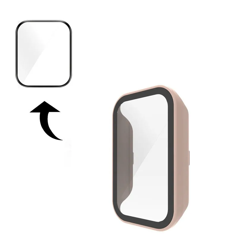 PC Hard Edge Shell Glass Screen Protector Case For Amazfit Band 7 Smartband Protective Film Full Cover Smart Band7 Accessories