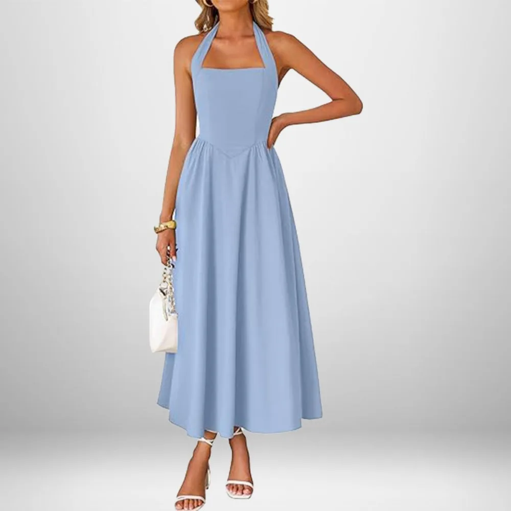 Women's Summer Spaghetti Strap Maxi Dress 2026 Tie Shoulder Square Neck Flowy Wedding Guest Party Beach Long Dresses