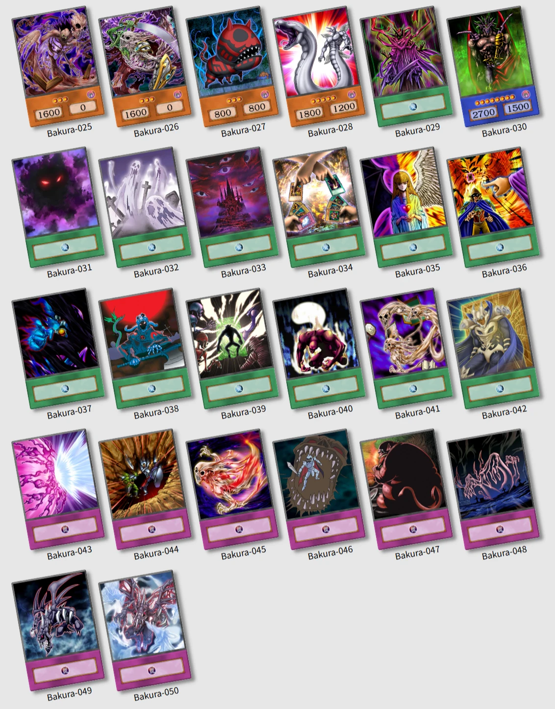50pcs/set YGO Yami Bakura Occult Deck Orica Battle City Necrofear Destiny  Board Spirit Message Anime Style Paper Cards - AliExpress 26