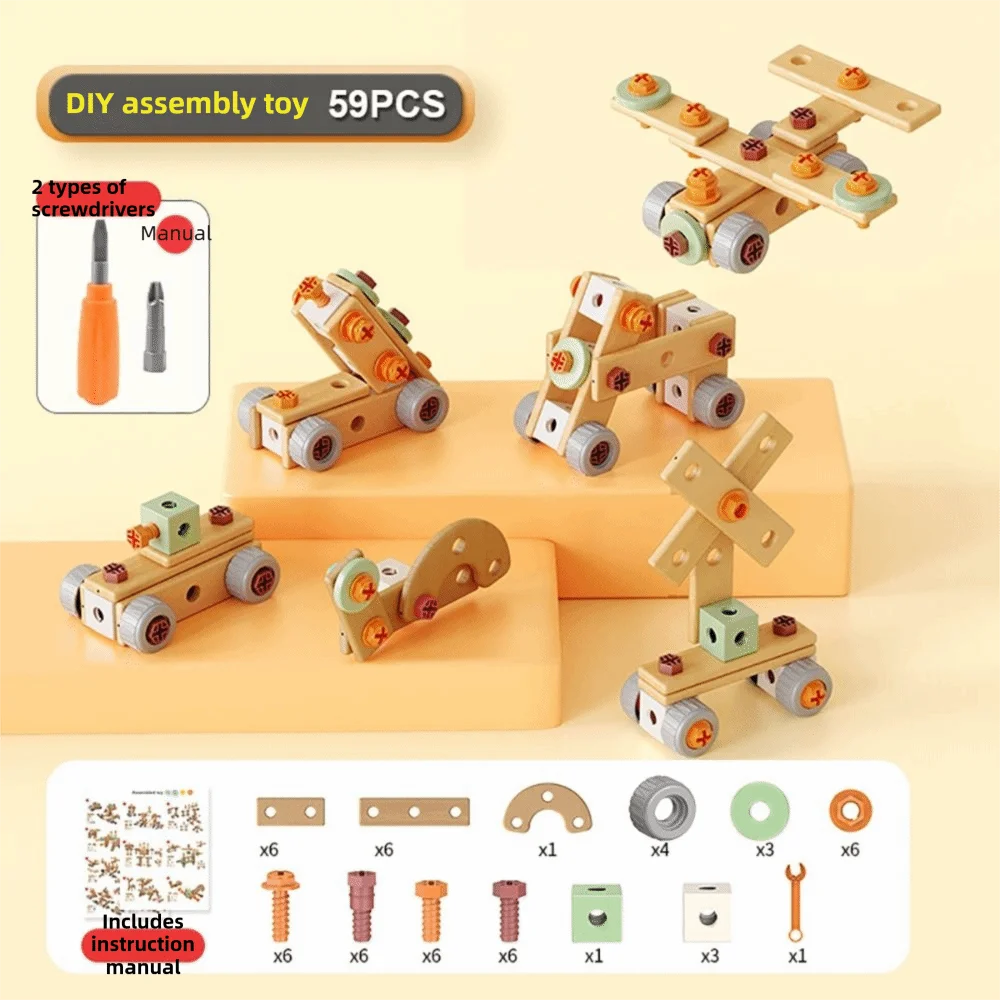 59/100/143 pièces boîte à outils de Simulation éducative pour enfants boîte à outils d'entretien en plastique Montessori apprentissage ensemble d'outils en bois