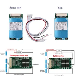 BMS 10S 36V 15A Li-ion Lipolymer 18650 Battery Charge Board Short Circuit Protection Common Port/Slipt  For Ebike Escooter