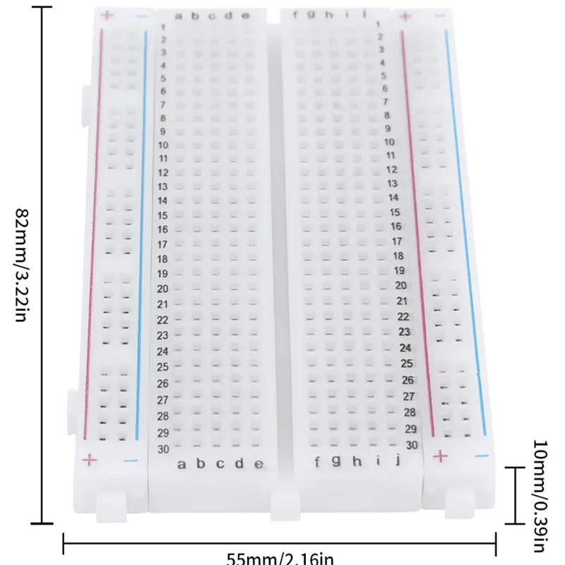 1-10pcs 400 Tie Points Solderless PCB Breadboard Mini Universal Test Protoboard DIY Bread Board for Bus Test Circuit Board image 6