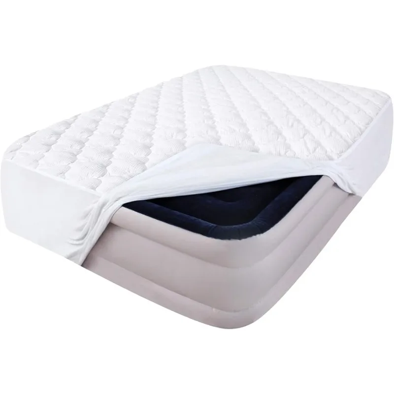 

Queen Mattress Pad Thick Quilted Mattress Topper, Air Mattress Co er, Super Soft Breathable and Noiseless Down Alternati e Fiber