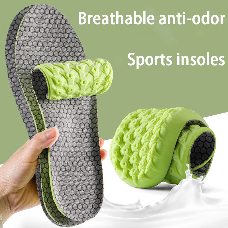 

1pair breathable sports insoles arch support Orthopedic Insoles Elastic shock-absorbing soles Plantar fasciitis relief insoles