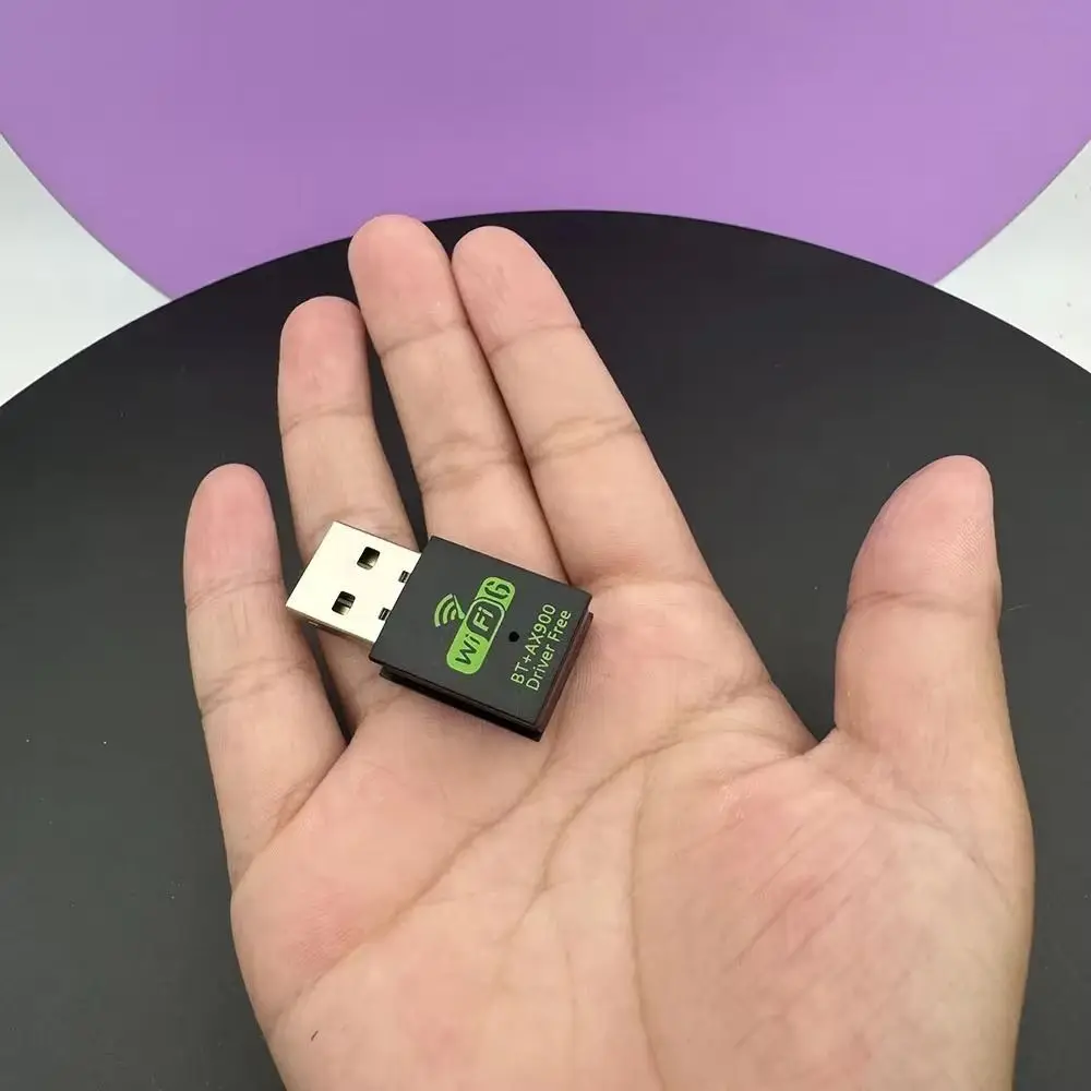 Penerima WiFi Adaptor Jaringan Wifi AX900 Kartu Jaringan WLAN Dongle 2in1 Driver Gratis Penerima WiFi untuk Laptop/Ponsel Pintar/Tablet