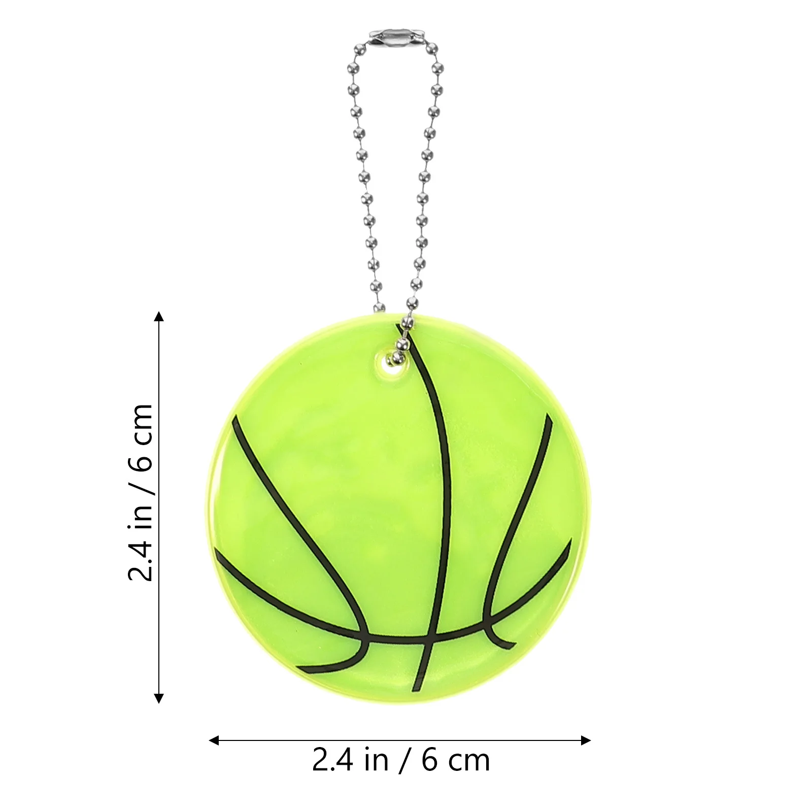 8 шт. светоотражающий баскетбольный брелок, светящийся в темноте кулон для рюкзаков, велосипедов, одежды, безопасный отражатель, декор, командные виды спорта