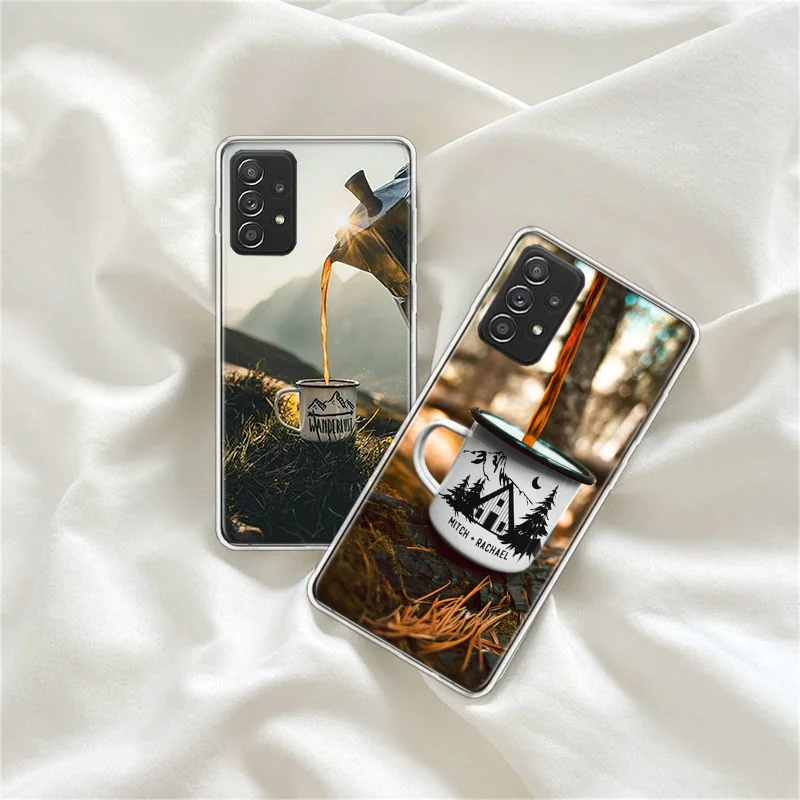 Coffee in The Mountains Phone Case For Galaxy Note 20 Ultra 10 Lite 9 8 Samsung A15 A25 A35 A55 A05S M12 M21 M30S M31 M32 M51 M5