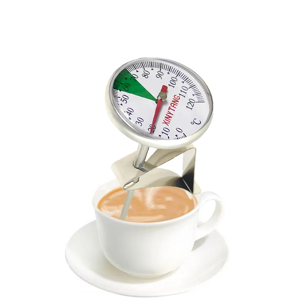 0°C~120°C Coffee Milk Thermometer Food Temp Gauge Meter Stainless Steel Probe Temperature Tester Barbecue Cooking Kitchen Tool
