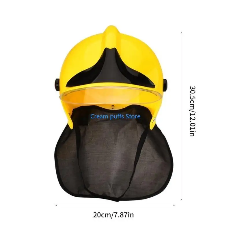 50LE Kids Firefighter Hat Childrens Fireman Helment Costume Ascipe Fighter Hat