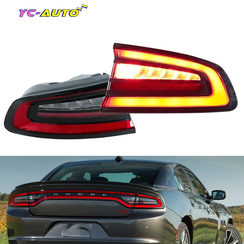68213145AB 68213144AB Car Led Rear Tail Light For Dodge Charger 2015 2016 Rear Turn Signal Light Stop Brake Fog Lamp