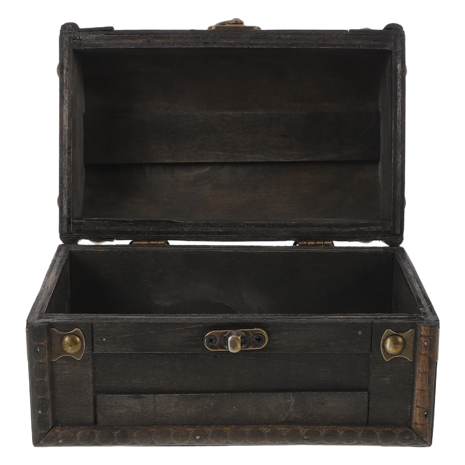 

Vintage Keepsake Chest Small Wooden Jewelry Organizer Retro Ring Container Storage Trinket Holder Decorative Treasure Case