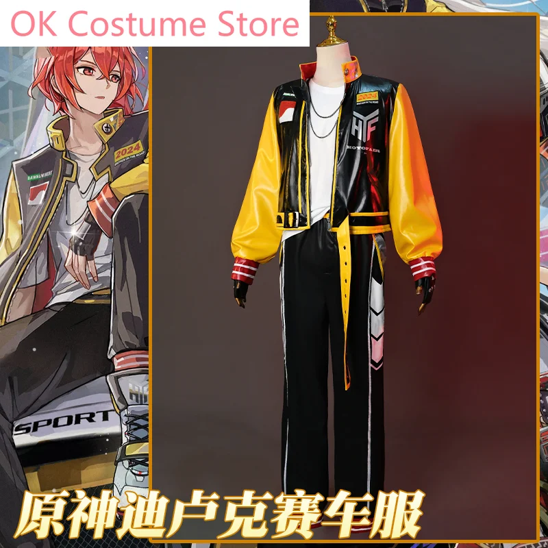 Genshin Impact Diluc Ragnvindr Locomotive Suits Men Cosplay Costume Cos Game Anime Party Uniform Hallowen Play Role Clothes