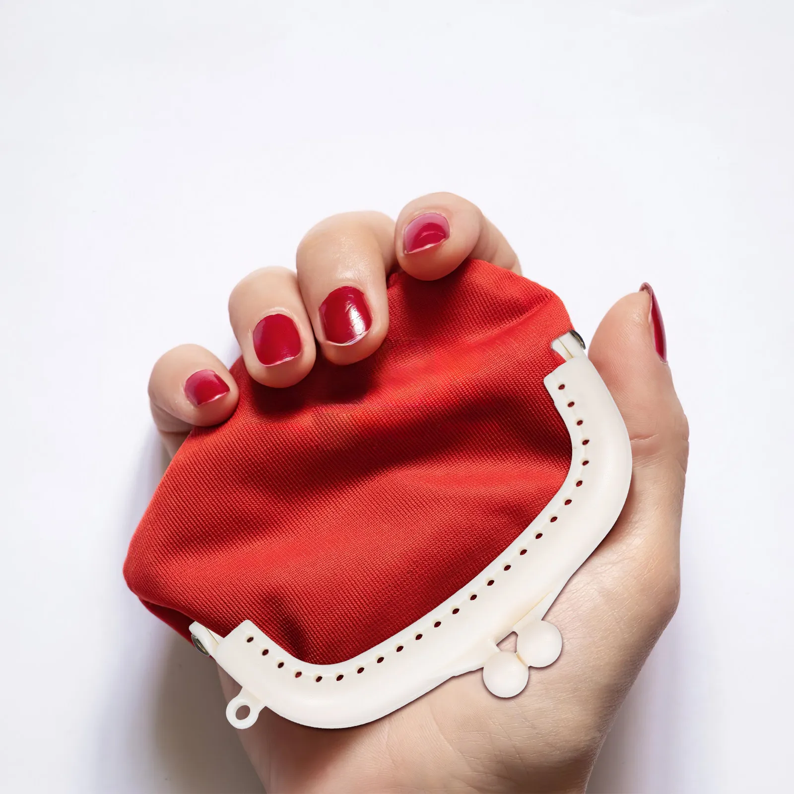 10Pcs Plastic Coin Purse Handles Curved Comfortable Grip Replacement for Handmade Bags Wallets Purse Making Supplies Bag Handles