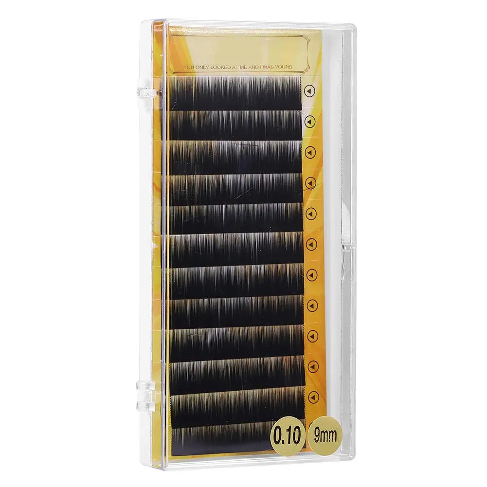 Extensiones de cejas postizas individuales, negro Natural, potenciador de cejas falsas de 0,10mm para maquillaje y extensiones de pestañas