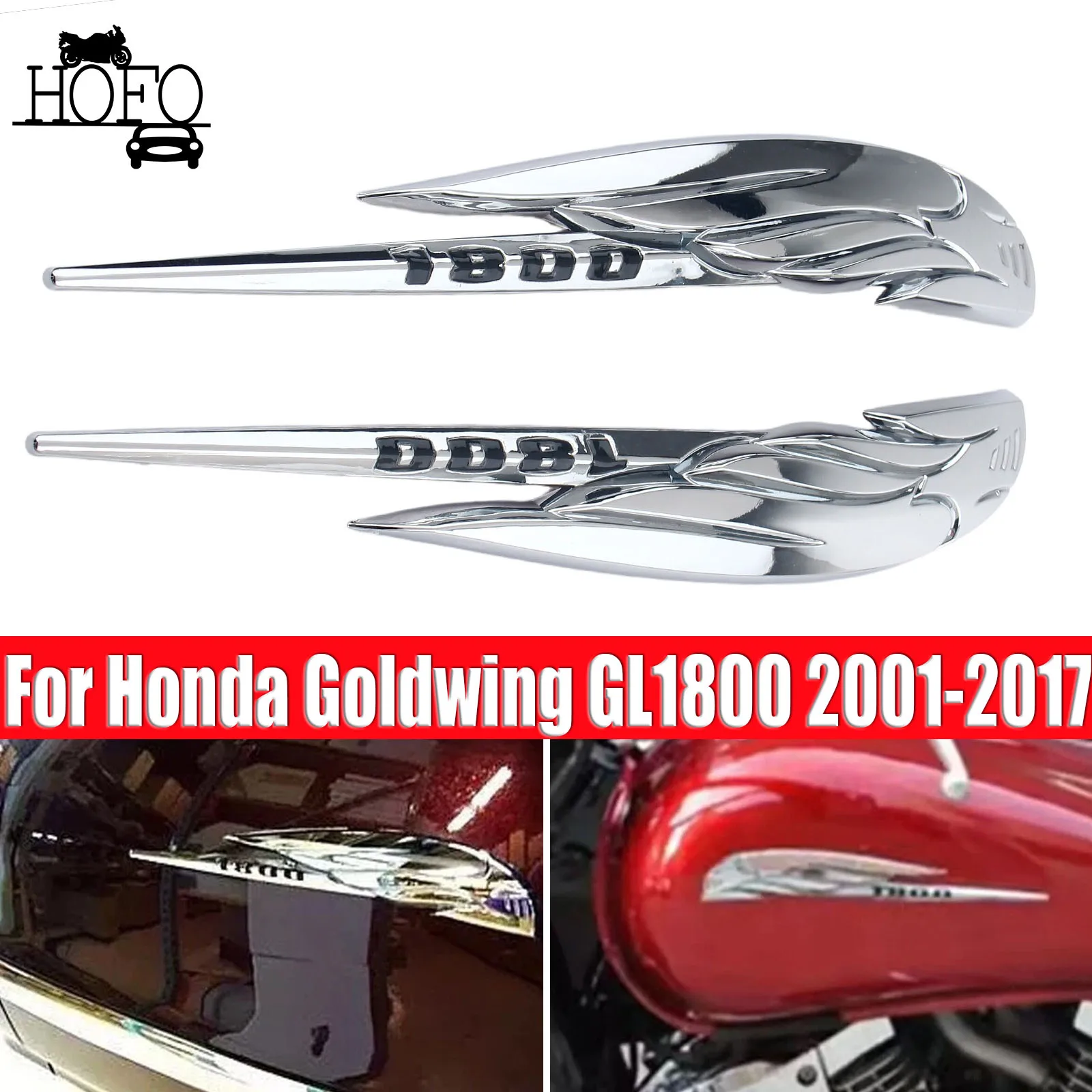 

For Honda Goldwing GL1800 2001-2017 Eagle Emblems Tank Side Trim
