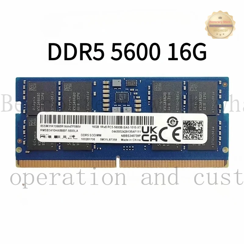 メモリー 8GB DDR5-5600 SO-DIMM DDR5 5600 16G Memory Module RMSB3410HA88IBF-5600NA RMSB3410HA88IBF