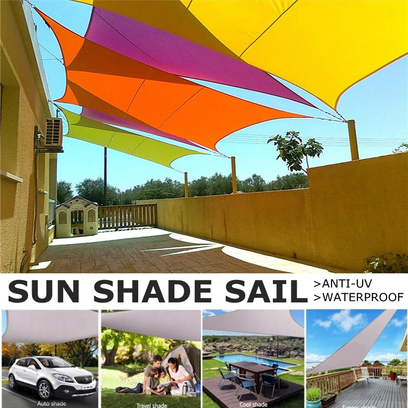 

Outdoor Waterproof SunShade Sail Awnings For Garden Sun Shade Sail Beach Tent Camping Canopy Yard Sails Pool Patio Sun-Shelter