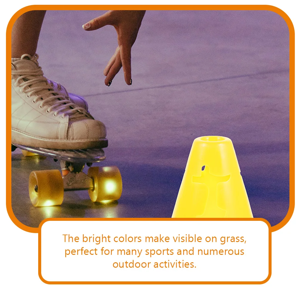 

20 шт. маленькие футбольные конусы для тренировок, мини-спортивные тренировочные маркеры для катания на роликовых коньках, детские цветные пластиковые конусы для ловкости на открытом воздухе