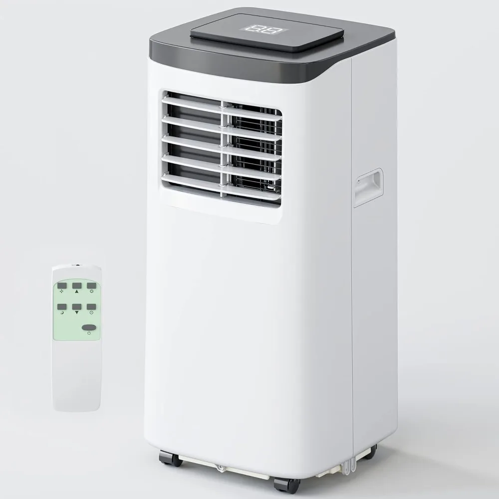 10000BTU portable air conditioner with built-in dehumidifier fan mode, suitable for a room area of 350 square feet