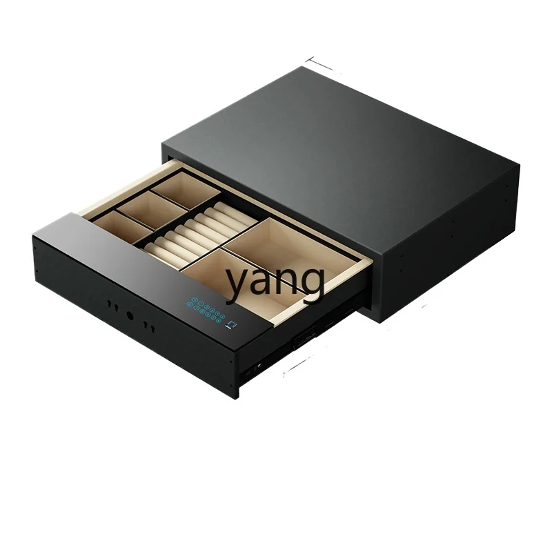 Yjq Drawer Safe Household Small Wardrobe Fingerprint Password Anti-Theft Invisible Safe All-Steel Hidden into the Wall