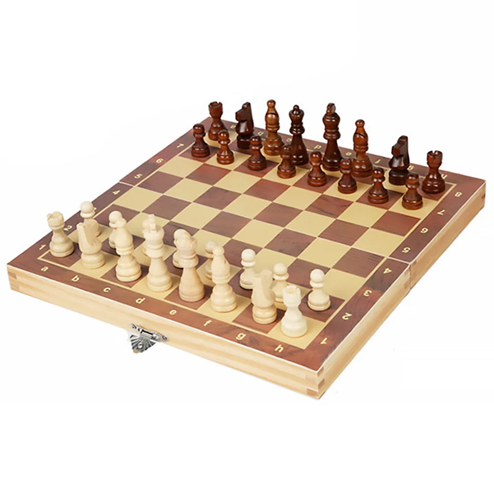 

Fold Magnetic Chess Student Children’s Game Wood Foldable Board Family Plaything