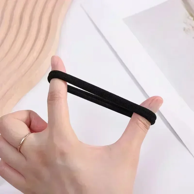 500PCS Black Basic Hair Bands for Women and Girls