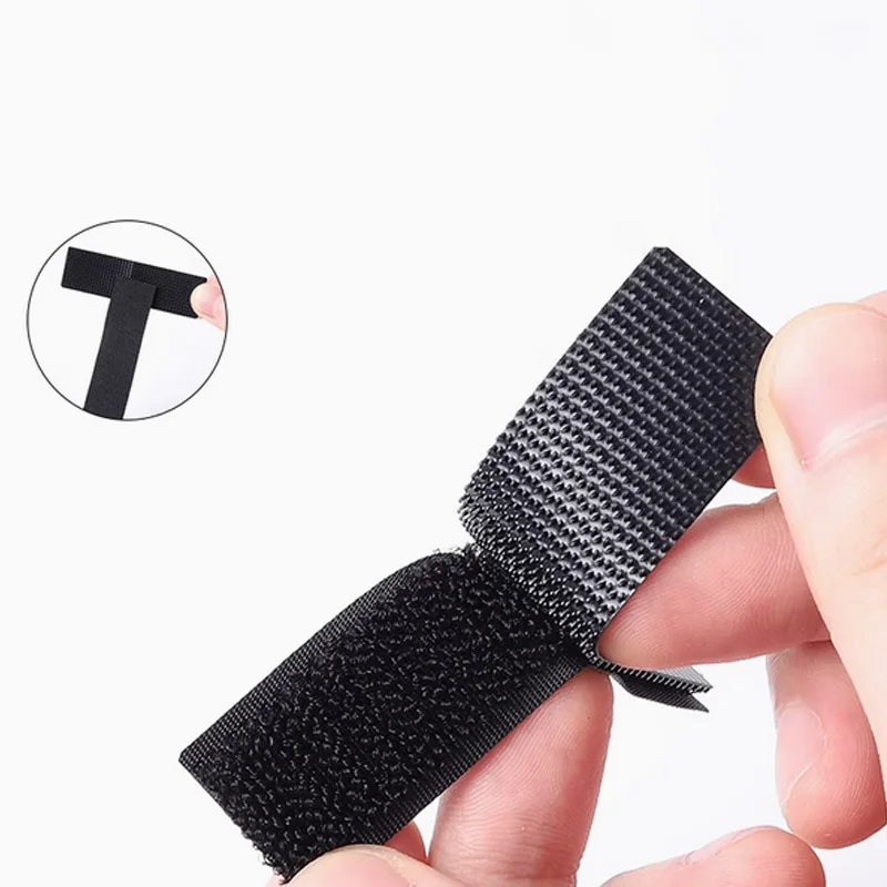 10Pcs 1.97×1.97in (5×5cm) Black Nylon Hook and Loop Tape Set - Double-Sided Self-Gripping Fasteners, Non-Adhesive Sticky Pads - Image 5