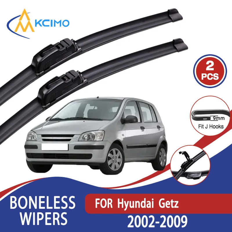 

For Hyundai Getz 2002-2009 Car Wiper U-type Soft Rubber Boneless Wiper HD Quiet Durable Automotive Wiper 22"+14"