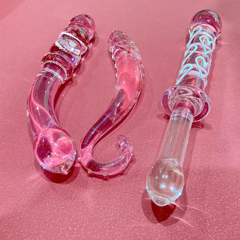 BDSM Sex crystal glass G-spot Vaginal Masturbation Anal Butt Plug Adult products for women men female male masturbation anal