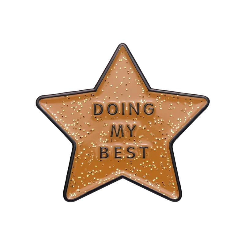 Doing My Best Star Enamel Pin Jewelry Badge Brooch Encourages Custom Gift Accessories Backpacks Wholesale Friend Gifts