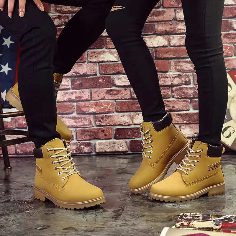 

Men's Boots Winter Ankle oes Warm Snow Boots Luxury Hair Korean Sle High Top Work oes Flat Heel TPR Outsole