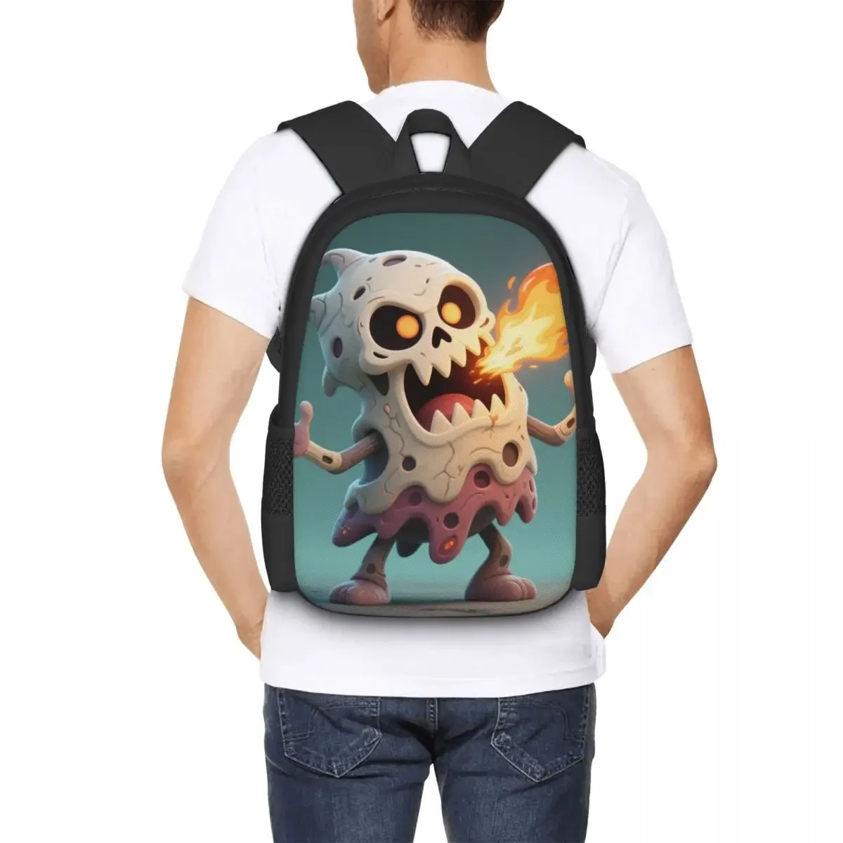Skeleton Destroyer Printed Boys and Girls, Children's Backpacks, Laptops, Shoulder Bags