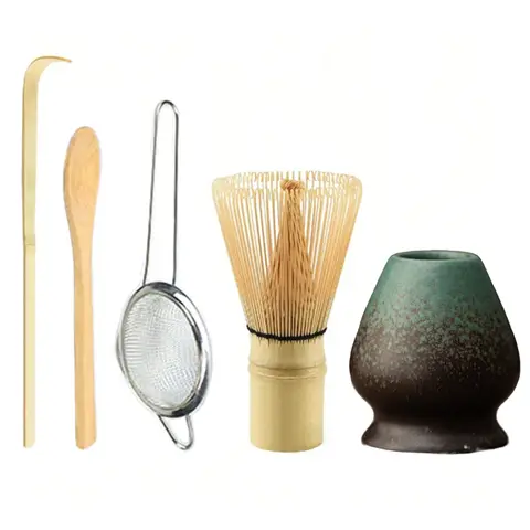 4PCS/5PCS/Set Bamboo Tea spoon Matcha Whisk Tea Spoon And Scoop Tea Strainers Tea-making Tools