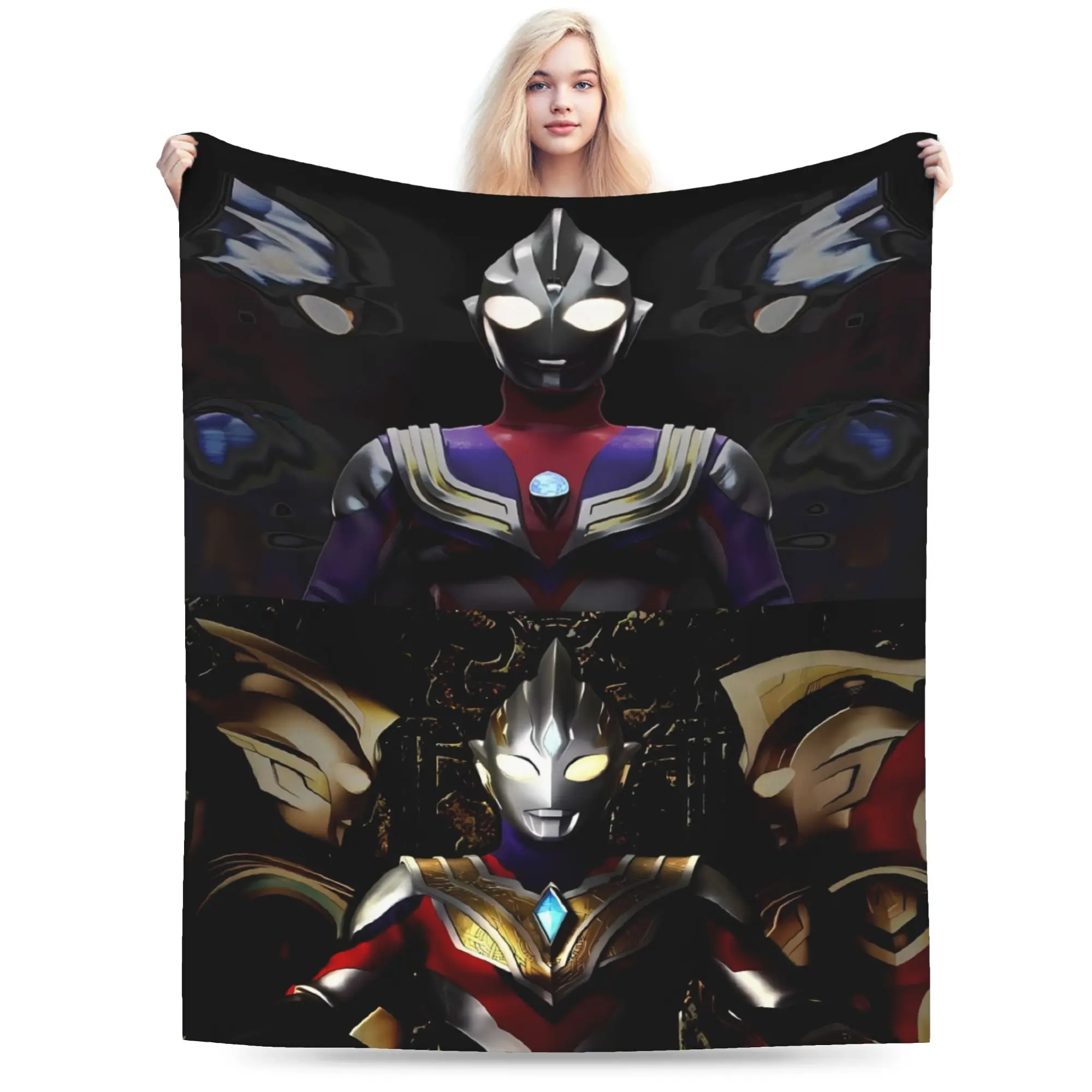ULTRAMAN Flannel Blanket Spring  Soft Throw Blanket for Kids Adult Couch Bed Fashion Bedspread Sofa Bed Cover
