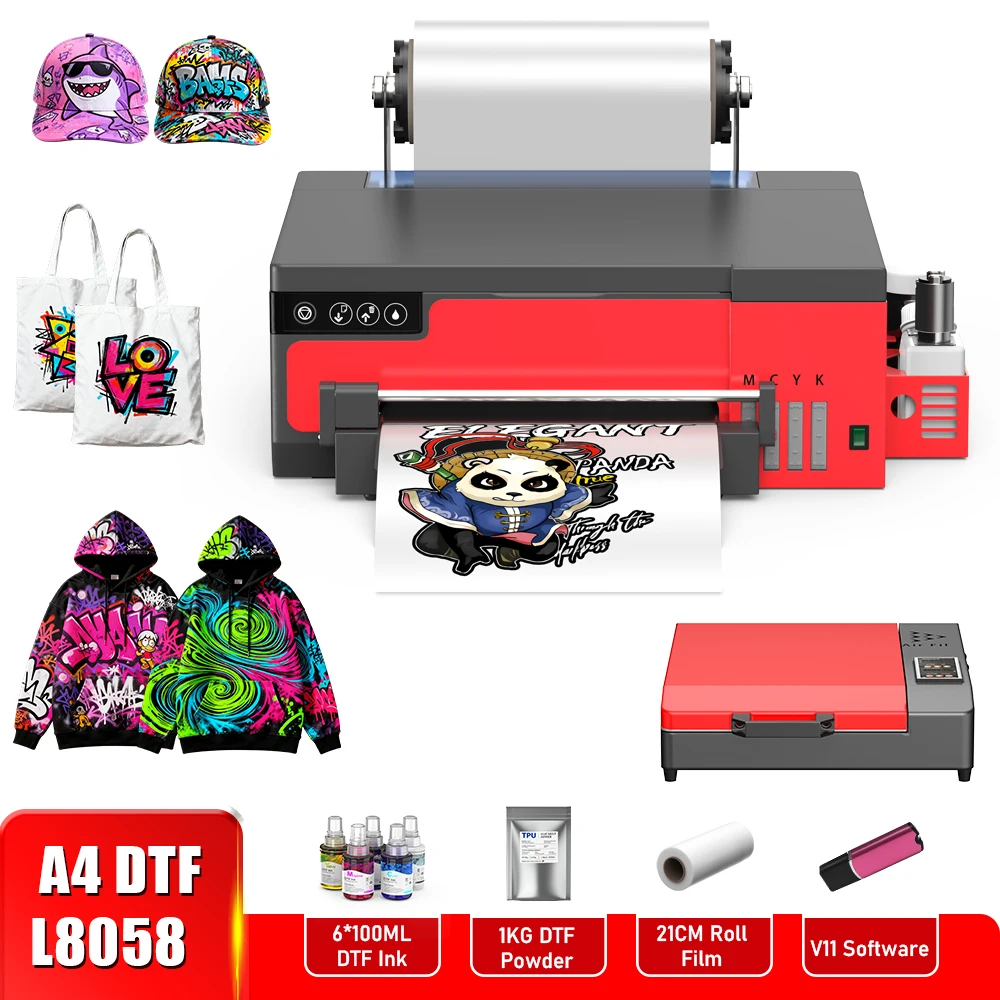 

A4 DTF Printer For Epson XP600 DTF Printer Bundle Directly To Film t shirt Printing Machine A4 impresora dtf for clothes Jeans