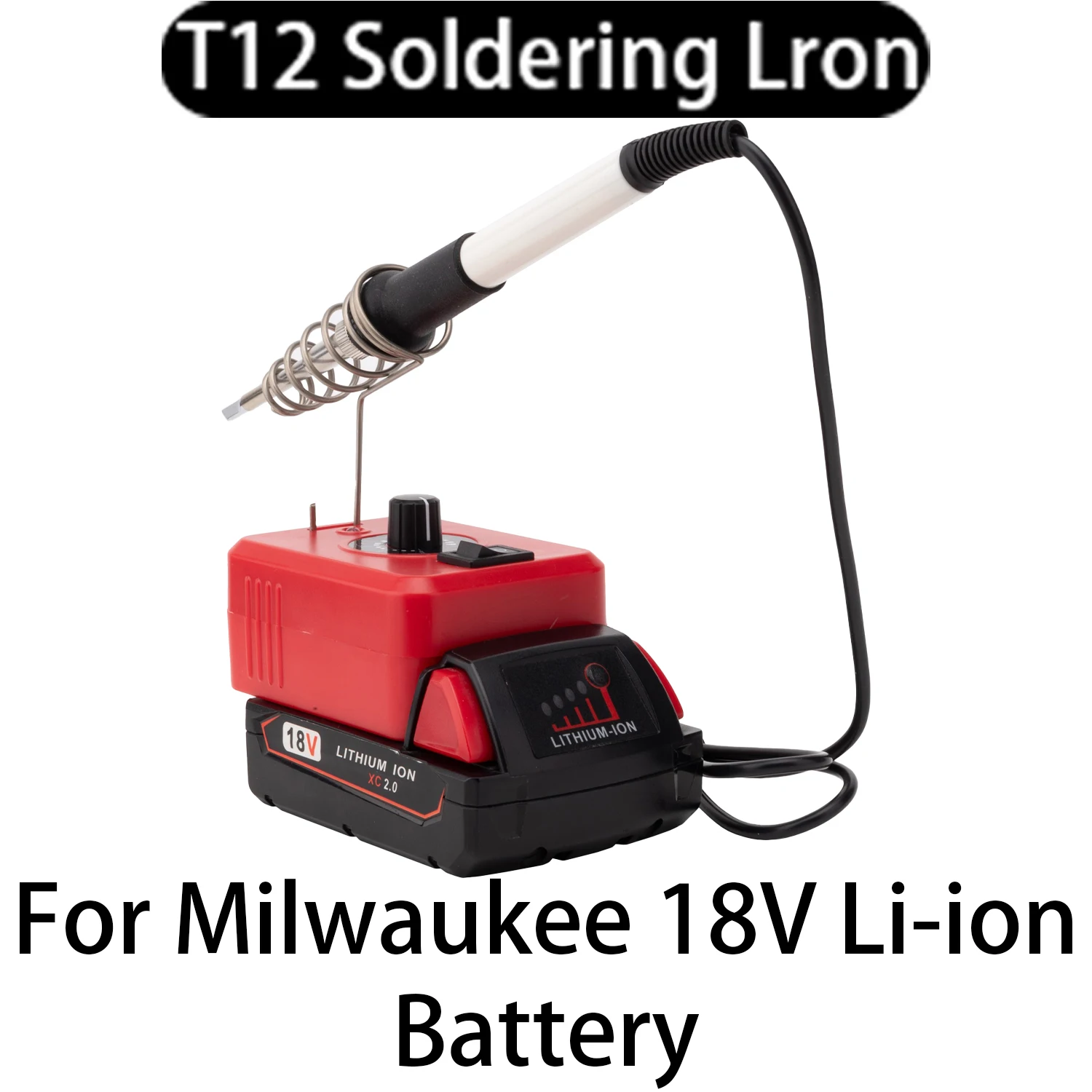 T12 Soldering Iron For Milwaukee 18V Li-ion Battery DIY Electronics Projects T12 soldering iron Battery Accessory