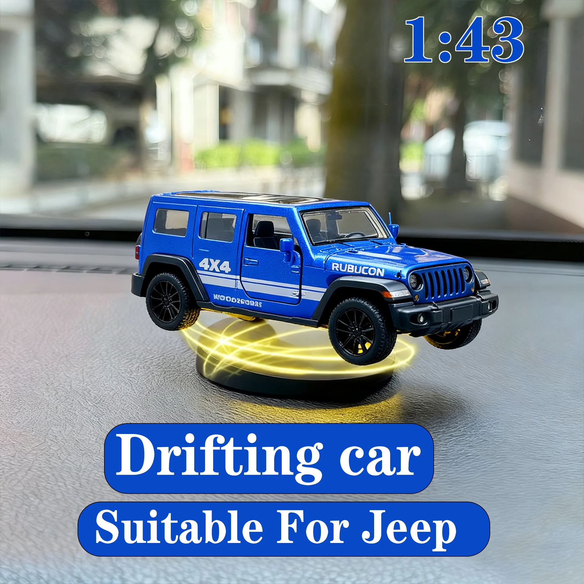

Drift Rotating Ornaments Car Toy Model For Jeep Wrangler Car Model Ornament Fun Child Men Gift Car Center Console Decoration