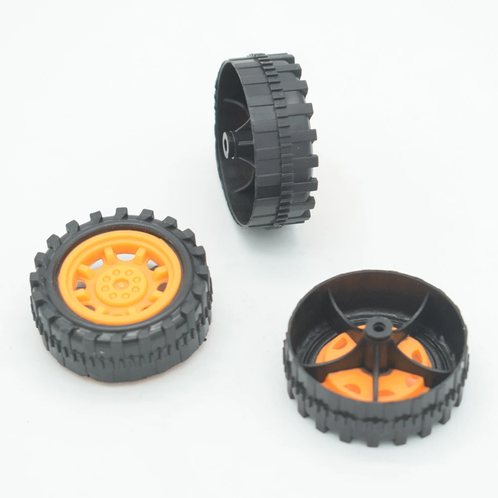 10/100pcs 2x34mm Plastic Wheel dron rc car plane robot kids toys for boys diy baby accessories montessori juguetes nero WT342AY