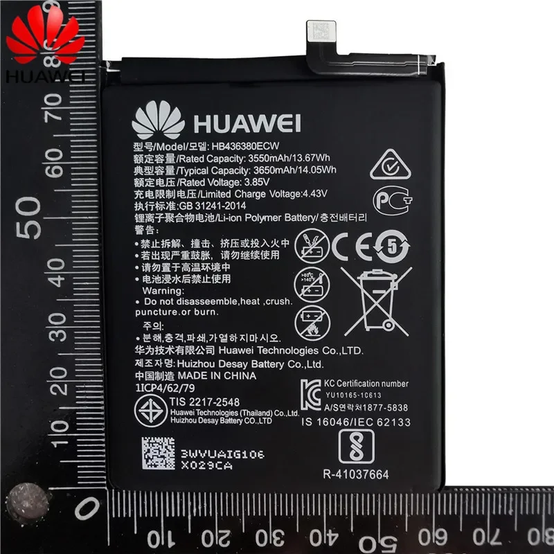 100% Original 3.85V 3650mAh HB436380ECW For Huawei P30 ELE-L09 ELE-L29 ELE-AL00 ELE-TL00 Batteries Bateria Fast Shipping+Tools