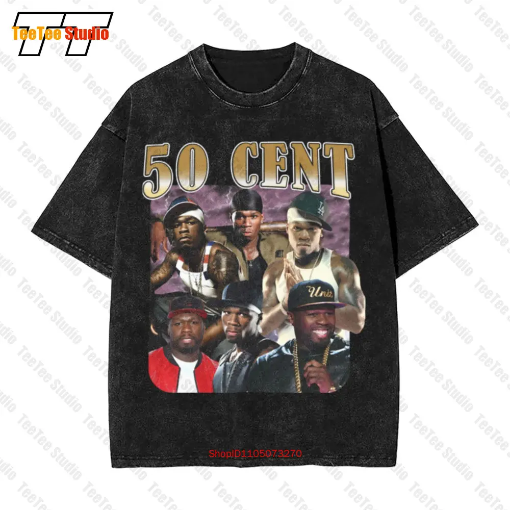 تي شيرت كلاسيكي كبير الحجم 50 سنت FY63 هيب هوب مقاس كبير