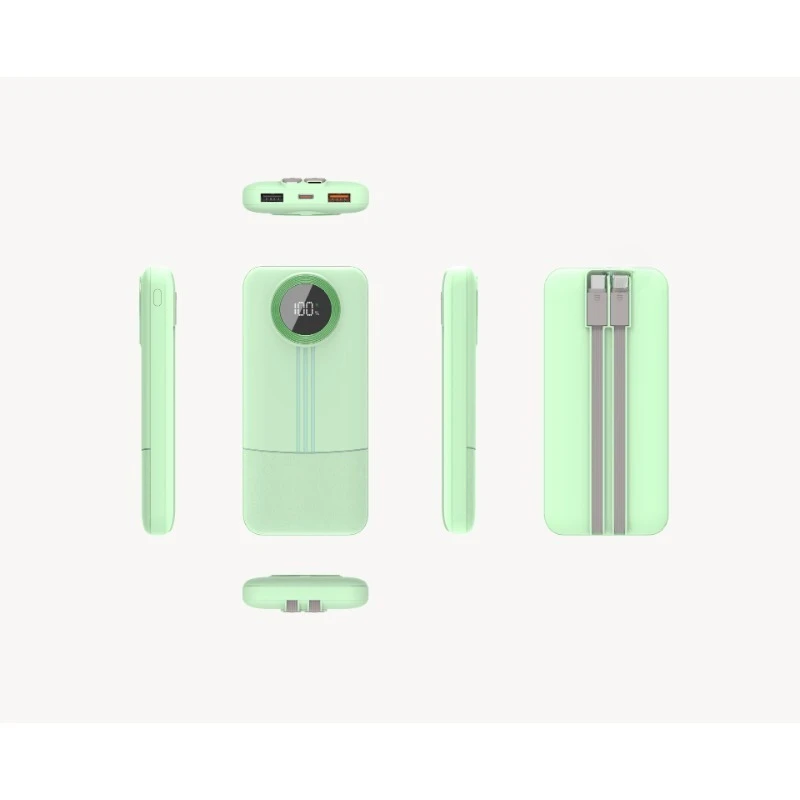 22.5W Self-contained Cable Super Fast Charging Power Bank 20000mAh Large-capacity Gift Mobile Power Supply