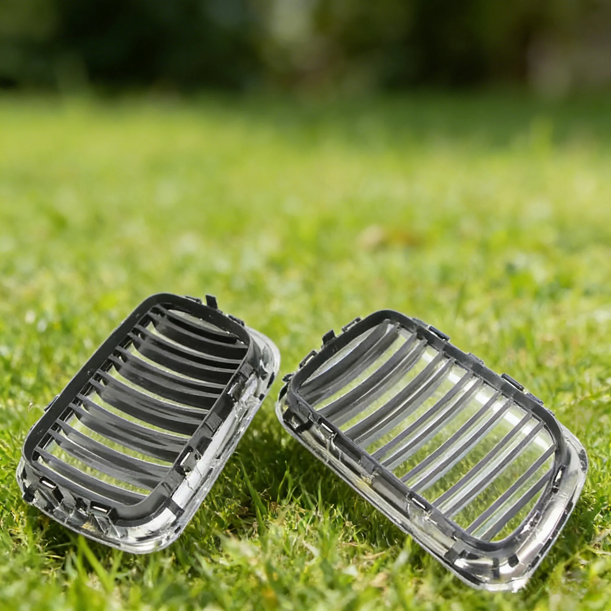 For BMW E36 3 Series 1997-1999 Car Grille Double Line Front Kidney ABS Front Hood Grill Black 51138195152 51138195151 Parts view 4