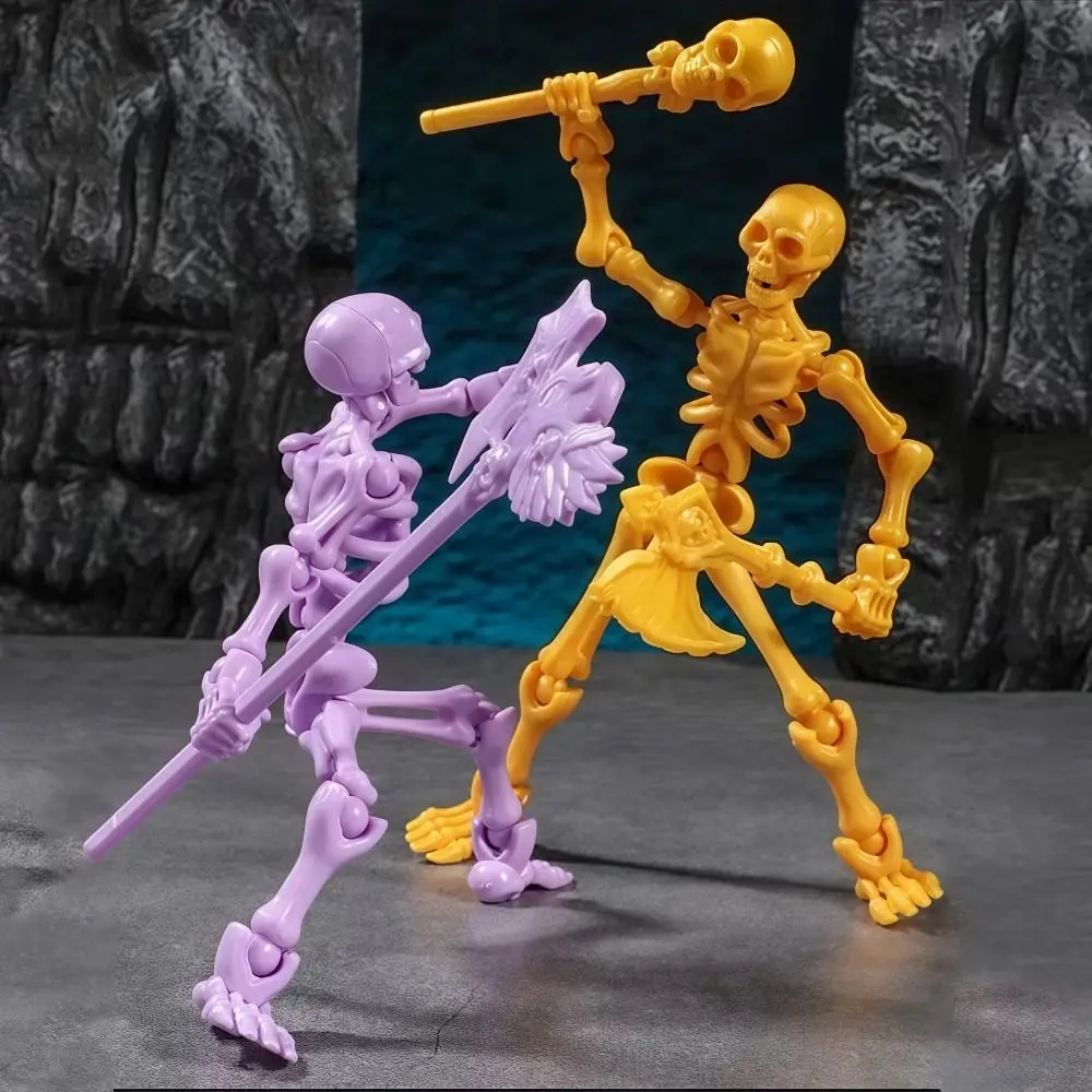 ثلاثي الأبعاد الهيكل العظمي عمل الشكل متعدد المفصلي يمكن المنقولة نموذج جمجمة يمكن ارتداؤها متعدد الألوان الهيكل العظمي الجمعية اللعب #2