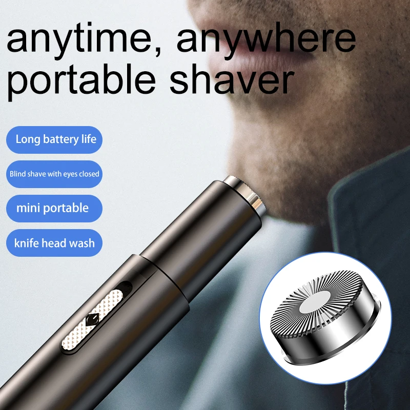 Black Blue And White Nose Hair Trimmer USB Charging New Quality Washable Electric Portable Men Mini Nose Hair Trimmer Unisex