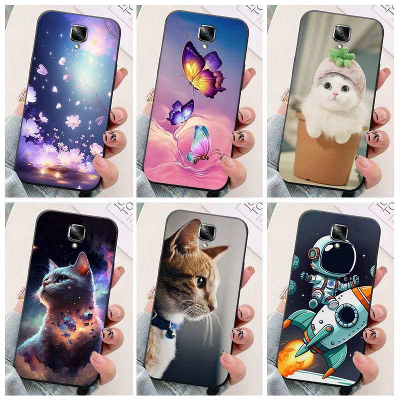Para oneplus 3 3t caso macio tpu astronauta silicone capa de telefone para oneplus 3 3t 5t casos preto pára-choques funda um mais 3t 5 t