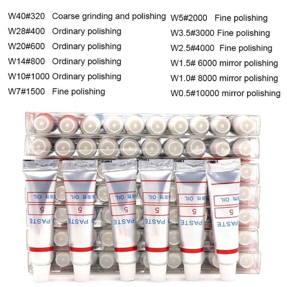 1pc W0.5 ~40 Abrasive Paste 320-10000 Lapping Compound Metal Glass Grinding Polishing Paste Buffing Abrasive Tools Emery Powder